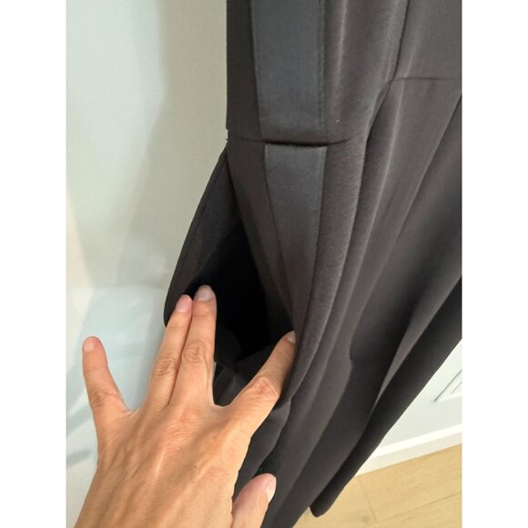 Women's Tahari ASL Tuxedo Wide-Leg Jumpsuit | Black | Size 12 - Picture 11 of 16